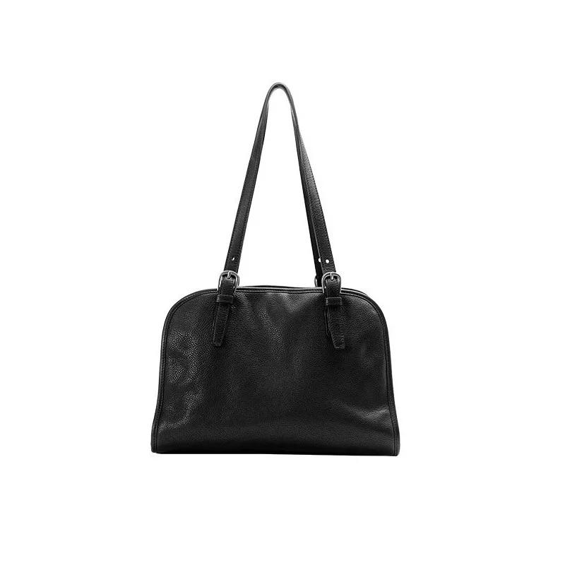 Ladies Retro Cowhide Tote Crossbody Bags Women's Natural Cow Leather Shoulder Bag Female Fashi Luxury Designer Handbags Girls