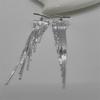 High-end Light Luxury Women's Earrings Fashion Trend Long Tassel Niche Design Oblique Wave Party Luxury