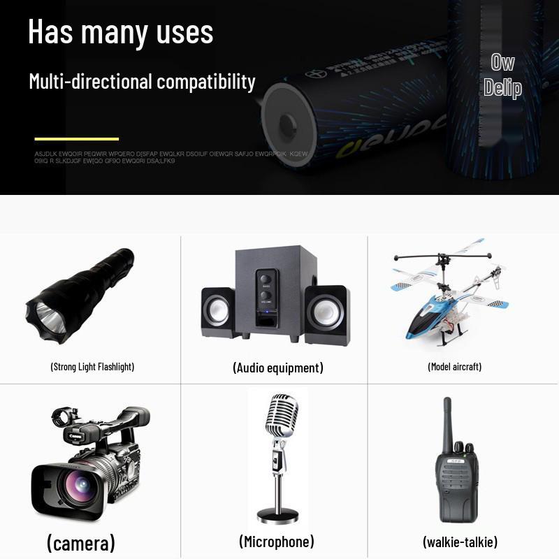 Delipow 18650 3.7V Lithium-Ion Battery 3500mAh for Flashlights and Small Fans