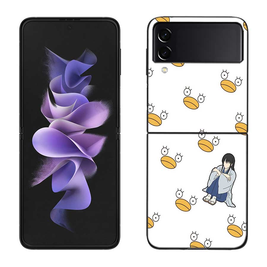 

Anime Gintama Mr. Raindrop Phone Case For Samsung Z Flip 7 6 5G Galaxy Z Flip 5 4 3 Black Hard Cell Cover Luxury PC Shell Coque Samsung Z Flip 4 5G