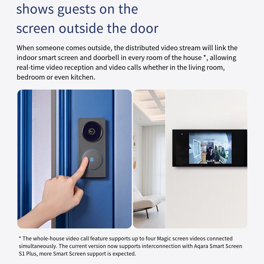 2K Ultra HD WiFi Video Doorbell Outdoor Wireless Camera Detection 2-Way Audio IP66 Wireless Door Bell With HD Wide-Angle Lens