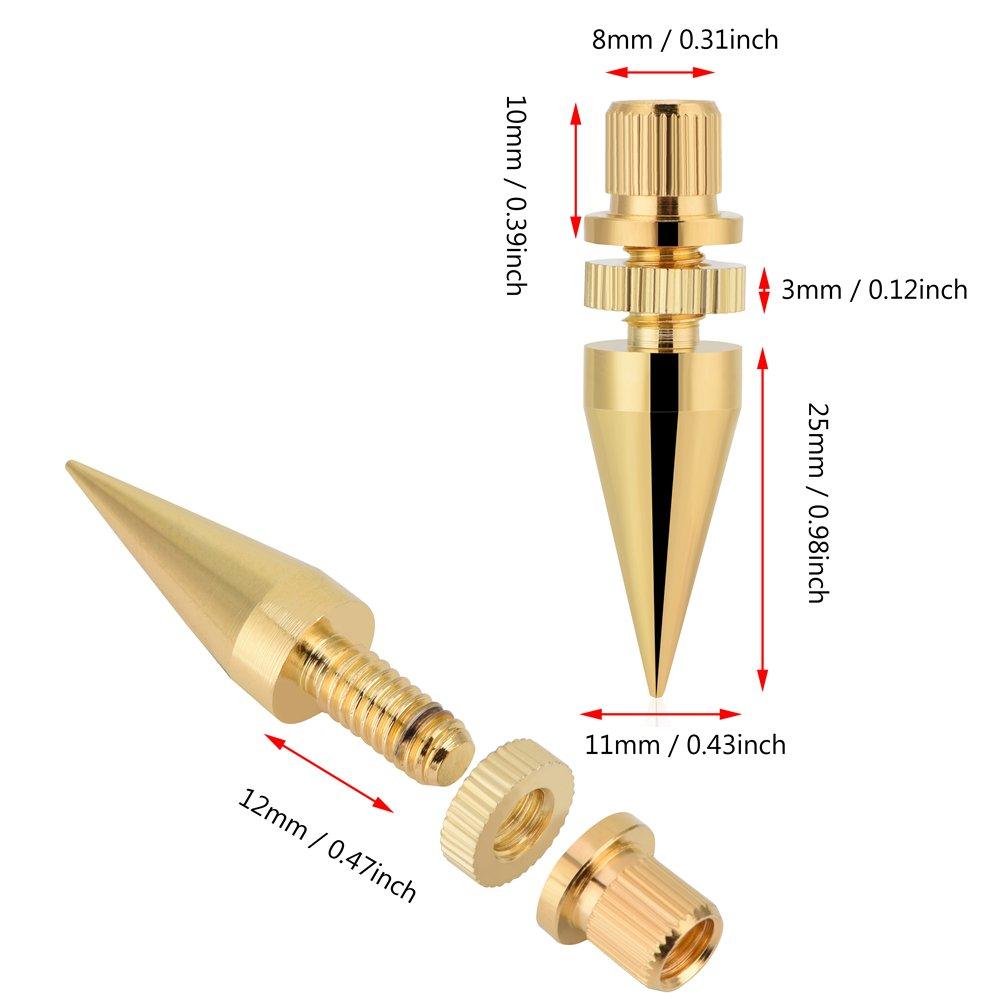 Audio Hroty 8 M6 x pro Reproduktorový Stojanový Podstavec Tlumení Vibrací Reproduktoru Části Izolátory, Pár, Měď, 36mm, Redukce, Izolace,