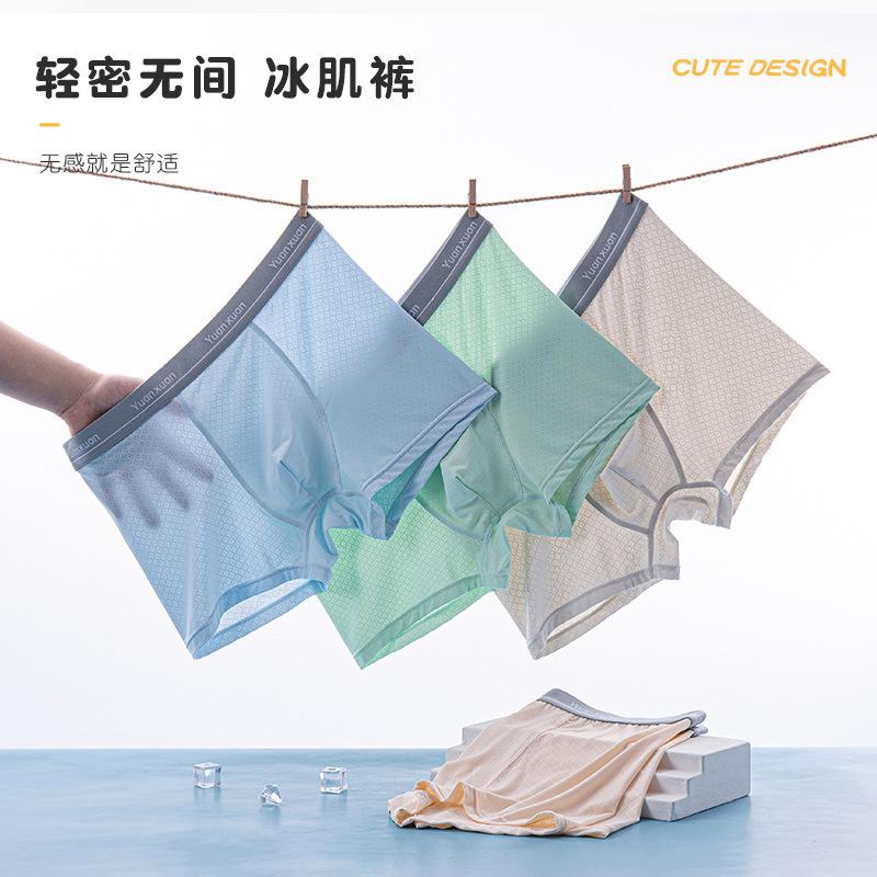 Summer Men's Ice Silk Underwear Thin Teenage Underwear Men's Boys' Underwear Panties