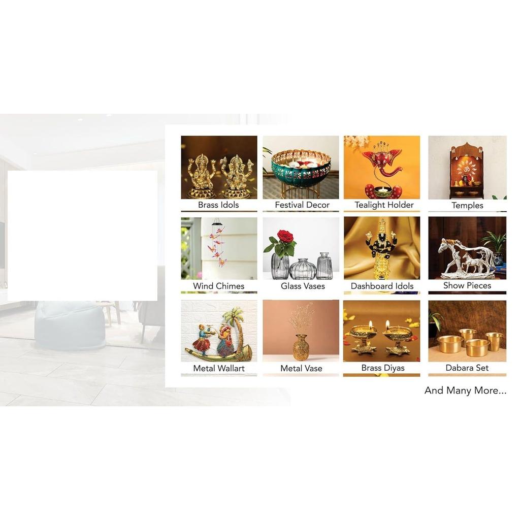 100% Pure Brass Kalpavriksha Tree (6 Inch) for Home Decor Living Room Puja | Big Kalpvriksh Showpiece for Fengshui Vasthu