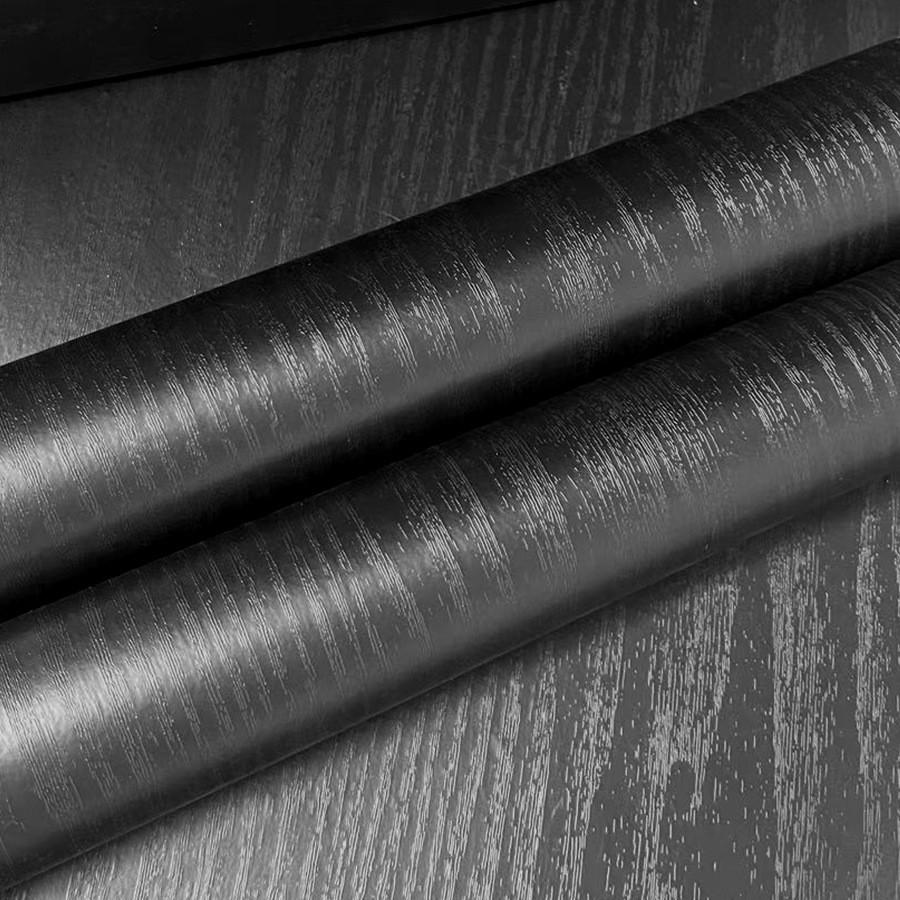 

3D Black Walnut Self-Adhesive Wood Grain Wallpaper, Ebony Finish, for Furniture and Wardrobe