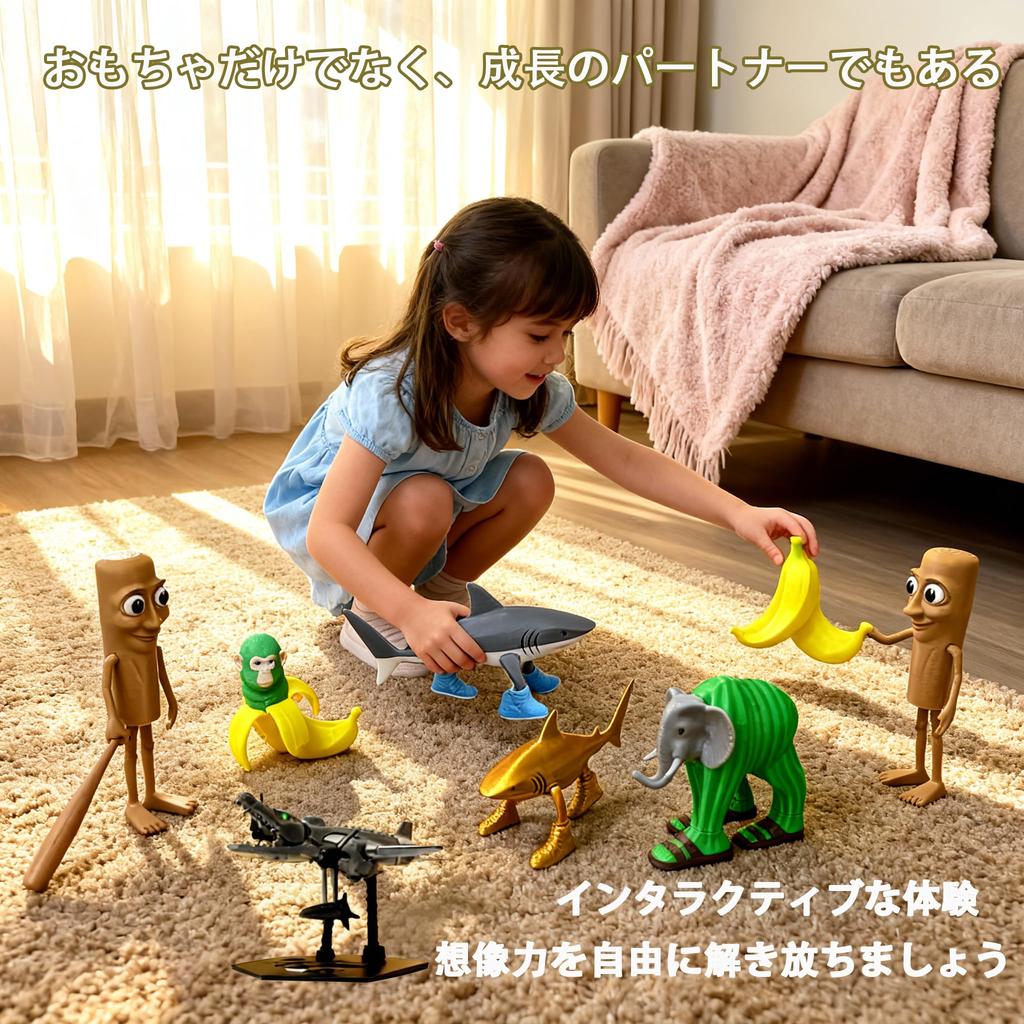 Mukari TungTungTungSahur 3D Printed Figures, Internet Meme Merchandise, Italian Brain Lot (2) [Parallel Import]