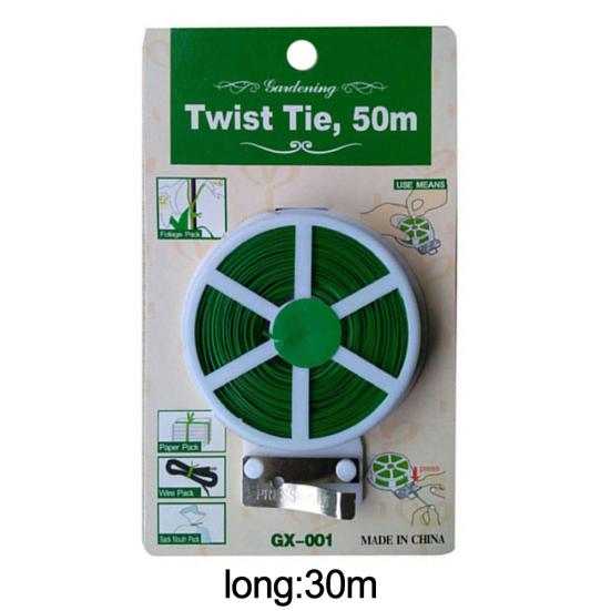 Portable Heavy Duty Plastic Coated Roll Wire Twist Ties Gardening Plant Tool