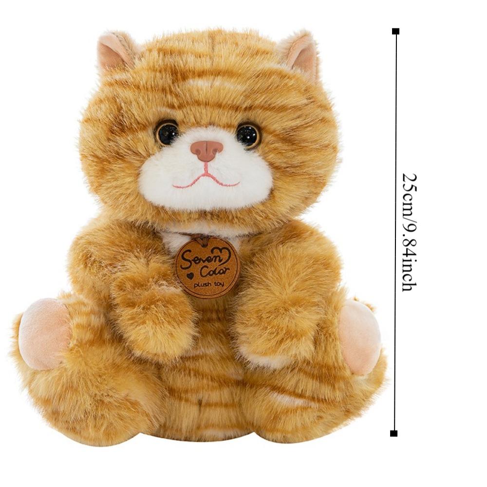 Stuffed Doll Simulation Cat Plush Toys Fluffy Animal Cartoon Kitty Dolls  Car Decor