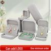 Velvet Gray Octagonal Jewelry Box Set for Rings, Pendants, Bracelets, & Necklaces