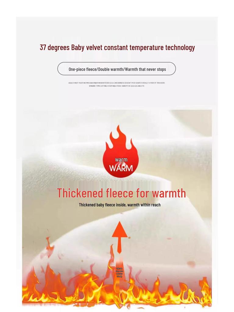 Petite XS Rainbow Fleece-Lined High Waist Wide Leg Pants - Women's Autumn/Winter Casual Straight Leg.