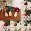 Christmas Mushroom Santa Claus Plush Felt Tree Ornament For Holiday Decor