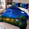 Adventure Time cartoon 3Pcs Bedding Set Duvet Cover With Two Pillowcases For Bedroom Home Decoration