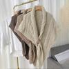 Women'S Solid Color Knitted Shawl Suitable For Women'S Casual Multi-Functional Shawl Fashion Accessories For Daily Wear