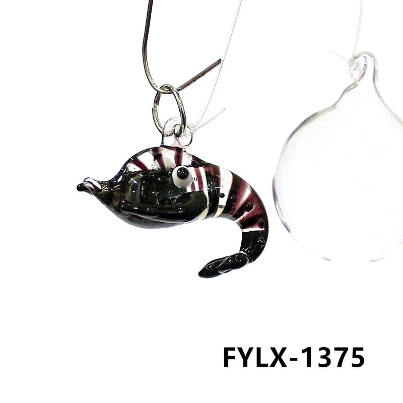 Floating Glass Marine Animal Aquarium Decor Mini Lobster Figurine Pendant Cute Shrimp Ornament for Fish Tank Decoration Supplies