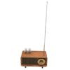 Mini Wooden FM Stereo Sound Radio Vintage Imitation Wood Grain Portable Bluetooth Speaker