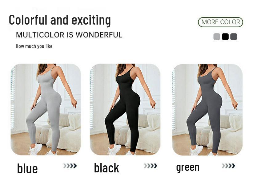 Cross-Back Shapewear Bodysuit with Tummy Control and Butt Lifting Yoga Pants
