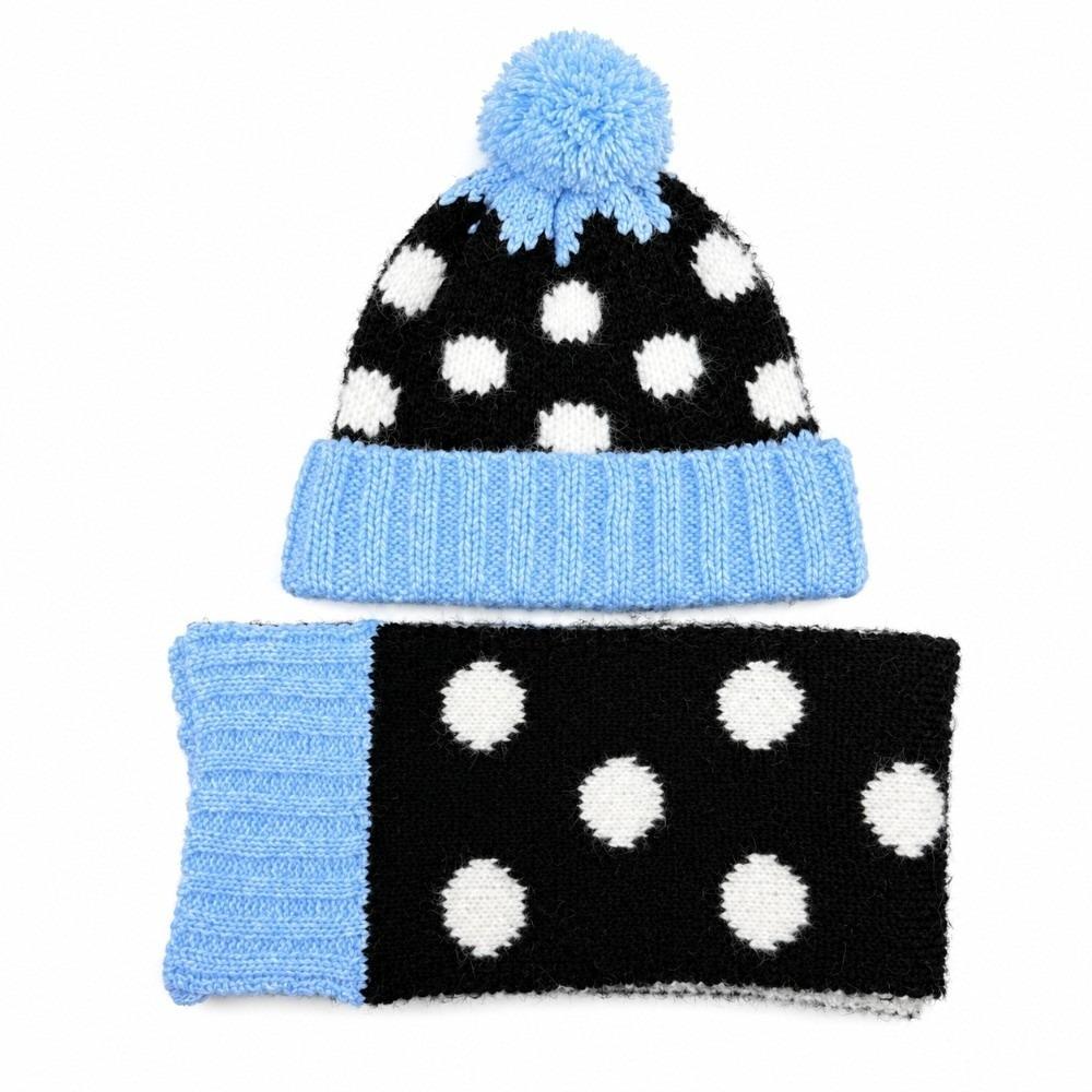 Windproof Toddler Winter Hat Scarf Set Breathable Baby Knitted Hat Scarf Set Ages 2-6
