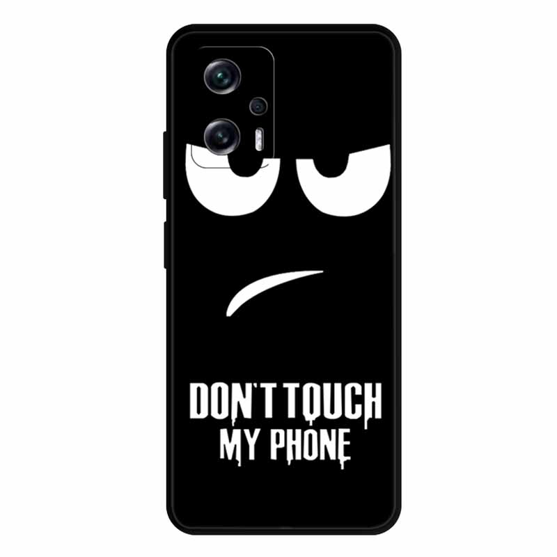 For Xiaomi Poco X4 GT Case X4GT X 4 GT Wolf TPU Silicone Soft TPU Back Cover for Poco X4 GT Para Cartoon Black Edge Fundas Coque