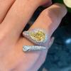 Klassischer Kupferlegierungs-Zirkonring für Damen, Schmuck, Hochzeit, Versprechen, Party, Geschenk