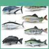 Hochwertige PVC-Meeres-Tierfiguren von Thunfisch Schnapper Barsch Lachs und Forelle
