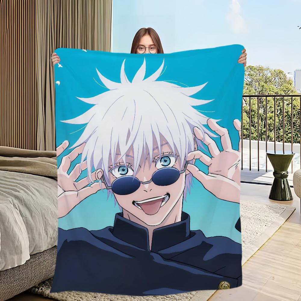 

Comfort Warm Soft Plush Blanket Suitable for Sofa Living G-Gojo Room S-Satoru Office Bedroom Travel Anime Manga Flannel Gift 100cmx150cm