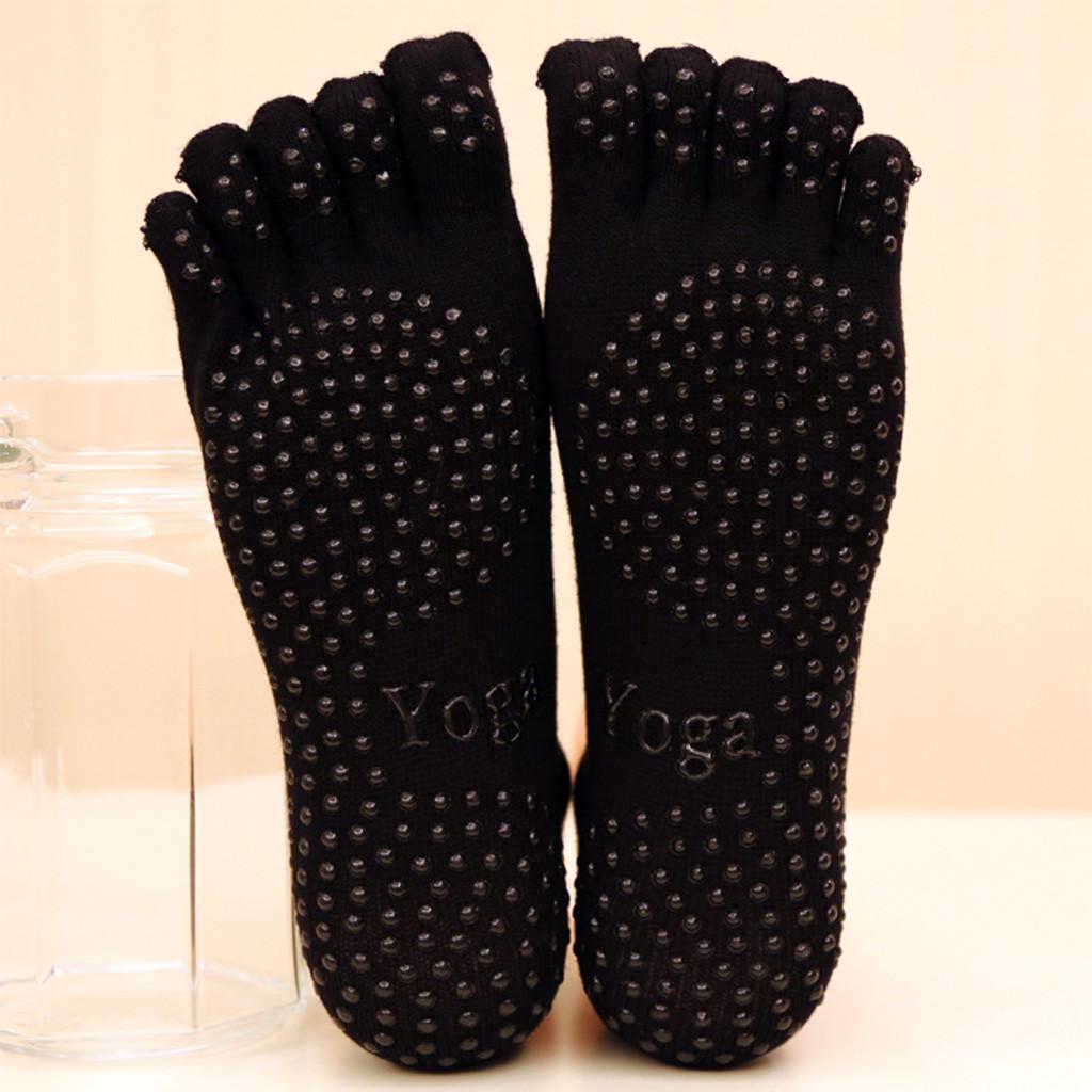 Buy Men Warm Yoga Gym Non Slip Massage Anti Slip Toe Socks Full Grip