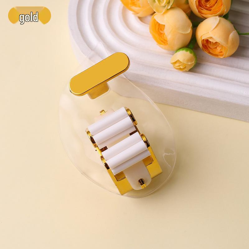 Water Ripple Wall-Mounted Broom and Mop Holder with Strong Adhesive and No Drilling Required