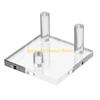F26C Pack of 4 Acrylic Display Cradle for Artwork and Pottery Minerals Storage Rack Elegant Artifacts Presentation Stand