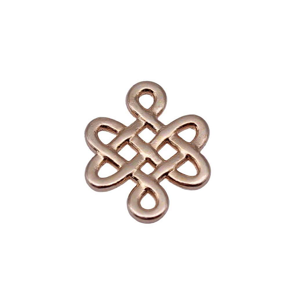 Chinese Knot Charms Antique Alloy Pendants For Traditional Lucky Jewelry