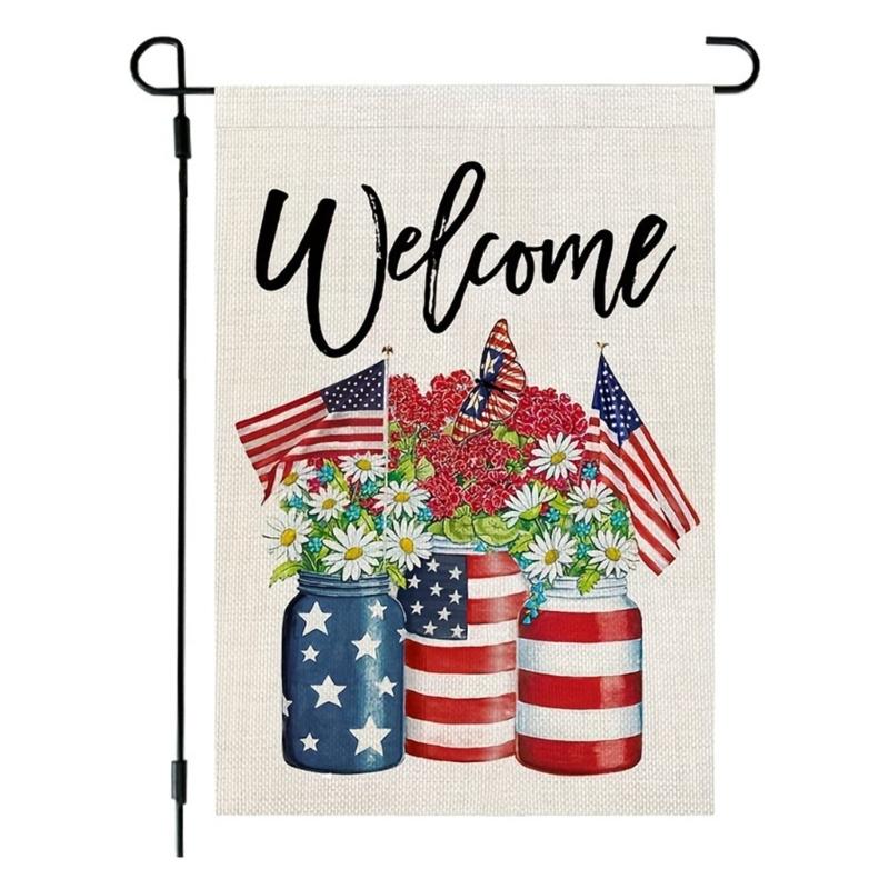 American Garden Flag Independence Memorial Day Yard Flag Outdoor Decorations