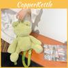 Plush Green Frog Backpack For Casual Travel And Gift Ideas