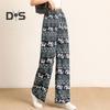 Breathable Casual Pants Full Length Popular Simple Wide Leg Long Trousers