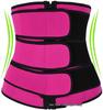 Postpartum Waist Trainer & Sweat-Inducing Body Shaper with Double Belt & Zipper for Abdomen Control