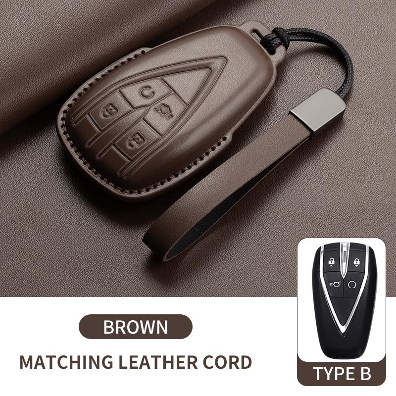 

3/4/5 Buttons Leather Car Remote Key Case Cover For Changan Unit Unik Cs35Plus Cs55 Plus Cs75 Plus Oshan X7 X5 Protector Bag