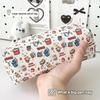 Cute Burger Dog Printed Pencil Case Large Capacity Portable Storage Bag Stationery Makeup Bag Gifts