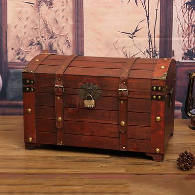 1pc New Chinese Style Treasure&antique Wooden Storage Box with Password lock,Handmade Durable Exquisite Storage Box Gift for Friend.