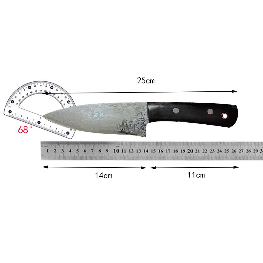5.5 Inch Utility Knife BG42 Aviation Special Steel Core Damascus Steel Cleaver Handmade Forged Kitchen Knives Rust-resistant