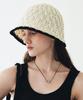 LOEIL Lining Summer Knit Bucket Hat - Ivory