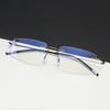 Man Rimless Reading Glasses Women Blue Light Blocking Read Glasses Hd Lenses Presbyopic Eyewear Frameless Presbyopia Eyeglasses