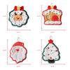 Thickened Christmas Hanging Hand Towels Cartoon Plush Hand Towel  Home Bathroom Kitchen Decor