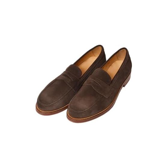 

[Hiroshitsubouchi] Coin Loafers Leather Shoes [HTO-DH11S] Made in Japan Casual Shoes Slip-on Genuine Leather Water Repellent Suede Leather Anti-Slip