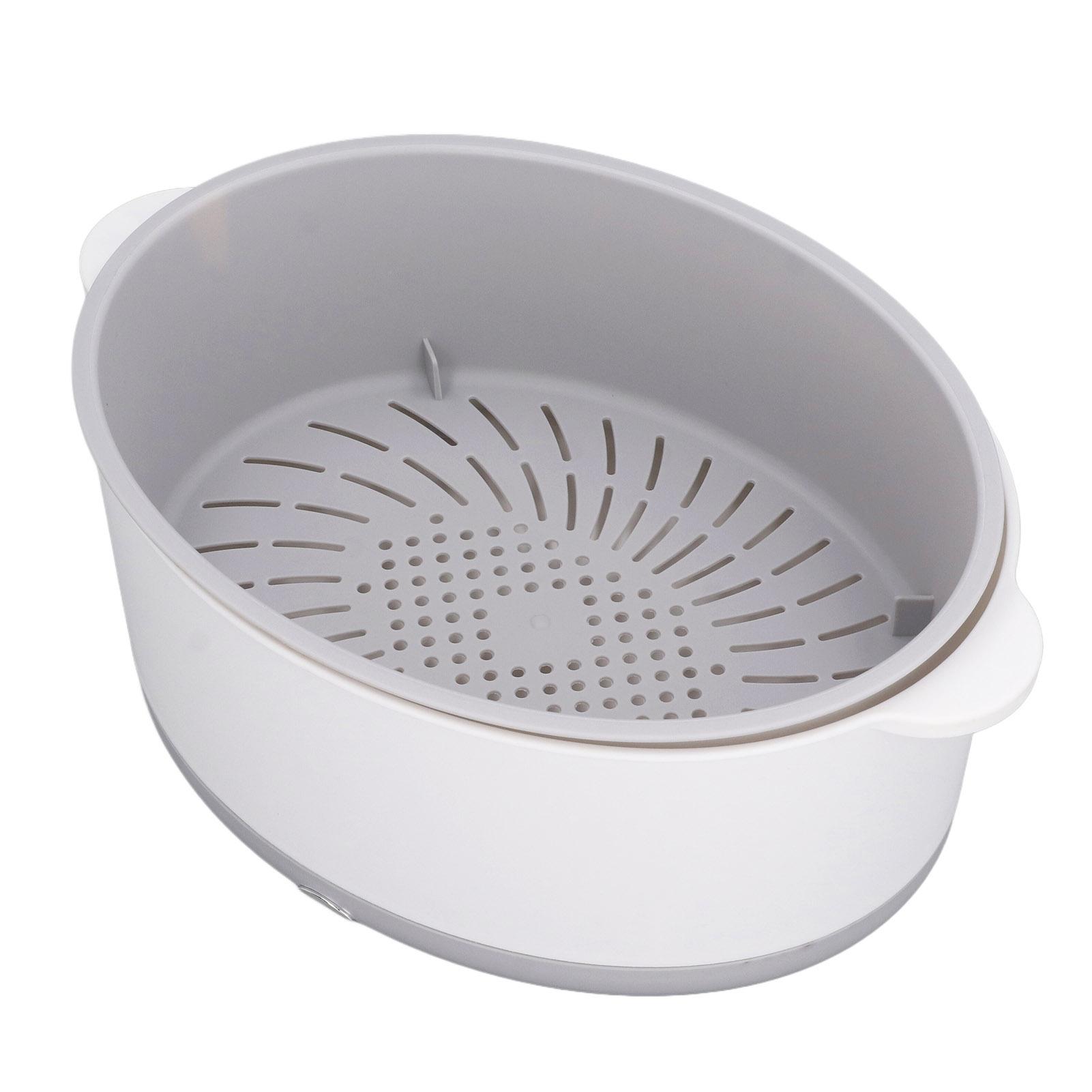 

Fruit and Vegetable Washing Machine Double Layer Efficient Time Saving Multifunctional Electric Vegetable Washing L белый