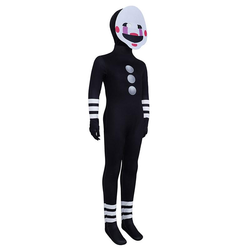 Voksen Barn FNAF The Puppet Kostyme Halloween Purim Utkledning Spill Marionett Cosplay Maske Helkroppsdrakt Menn Gutter Dukke Kostyme