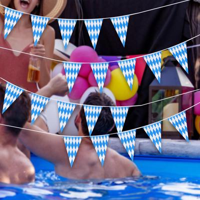 Banner Partydekorationen, Wasserdicht, Bayerisch thematische bayerische Wimpel Hänge-Schachflagge für