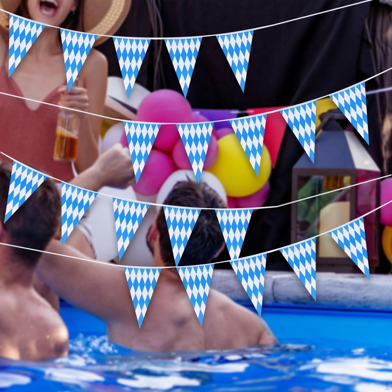 

Баннер для украшения вечеринки, Водонепроницаемый, Баварский вымпел в немецком стиле, Подвесной флаг в клетку для