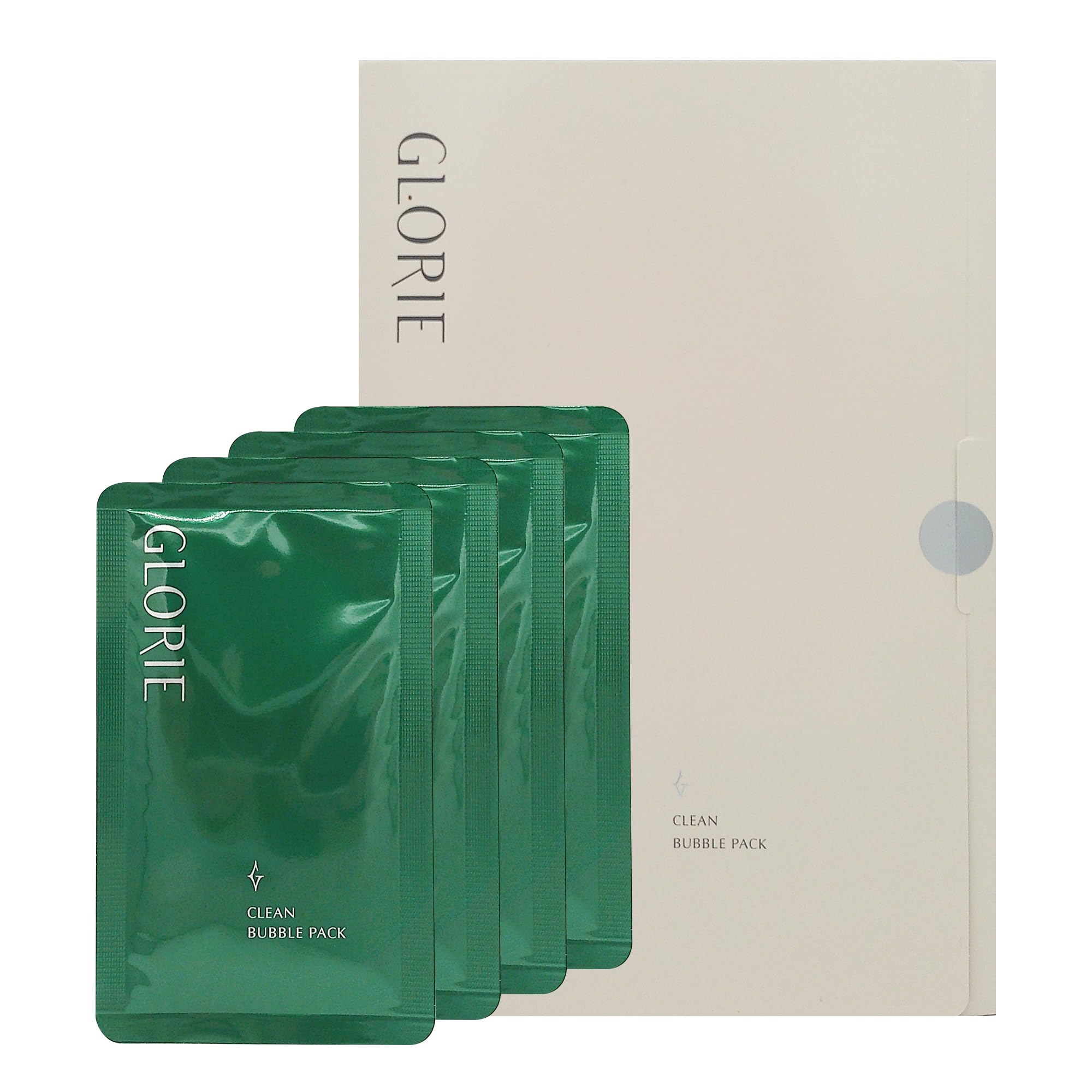 

GLORIE Clean Bubble Pack Газированная маска Мелкая Высокая концентрация Поры Тусклость 4 применения [Ультра пузырьки]