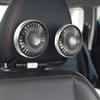 Car Cooling Air Fan USB Double Head Car ElectricCooling Air Fan for Rear Seat 360 Degree Rotatable with LED