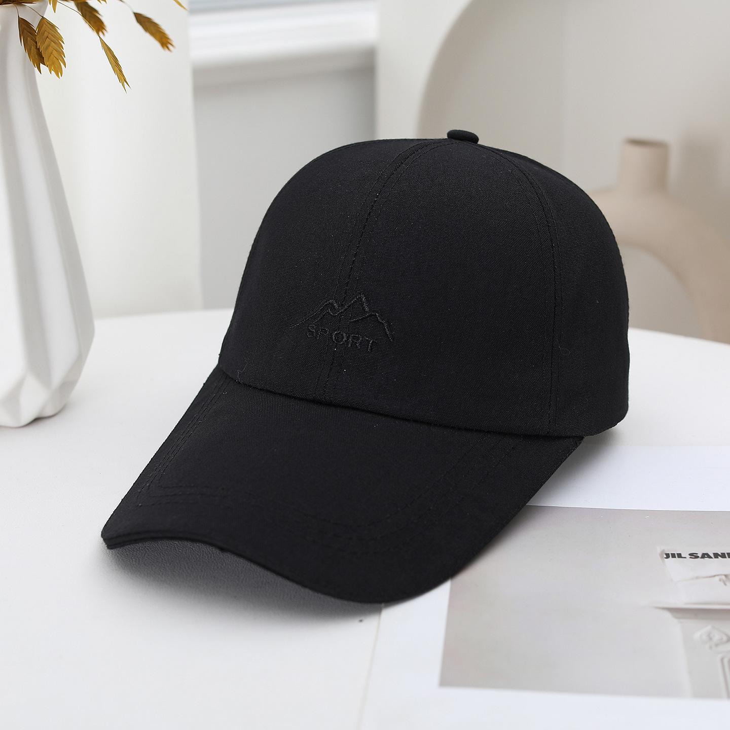 

Spring And Summer In The Elderly Men S Baseball Cap Shade Breathable Versatile Lengthened Along The Wide Brim Cap adjustable чорний