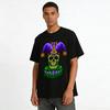 Dark Style Skull Jester Print Trendy Loose Casual Top Pure Cotton T-shirt