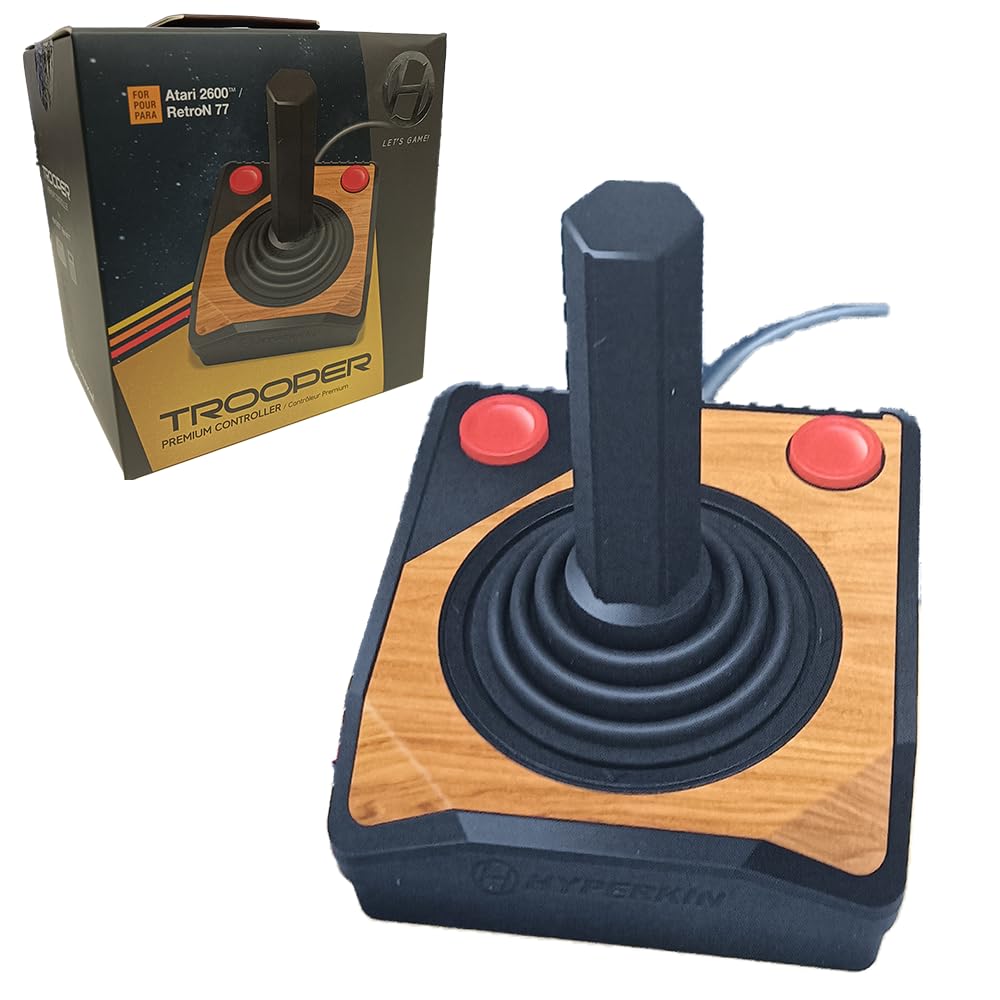 Hyperkin Trooper Premium Wired Joystick – ATARI 2600 / Retron 77 Compatible Classic Gaming Controller